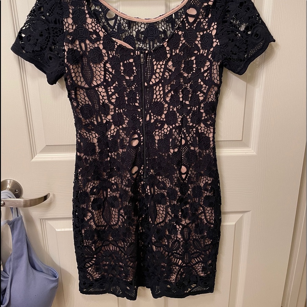 Blue lace dress